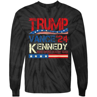 Make America Healthy Again Trump Kennedy 2024 Tie-Dye Long Sleeve Shirt