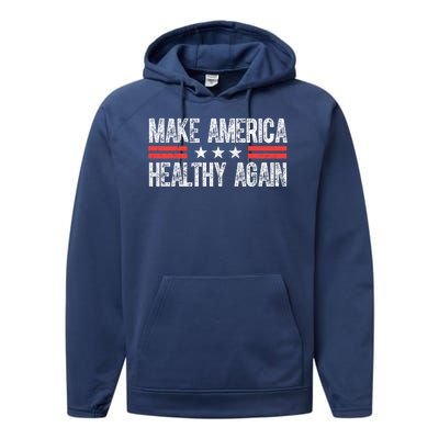 Make America Healthy Again Pro Trump Vintage Election Performance Fleece Hoodie