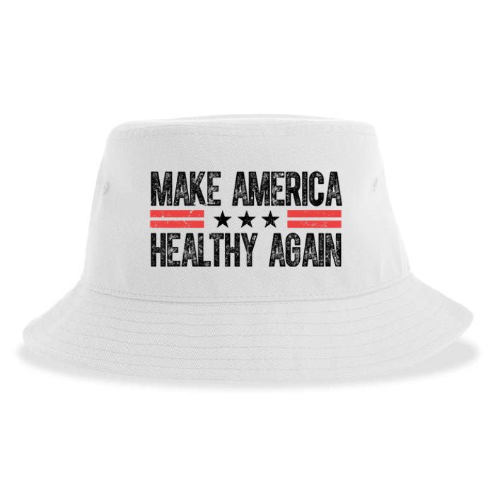 Make America Healthy Again Pro Trump Vintage Election Sustainable Bucket Hat