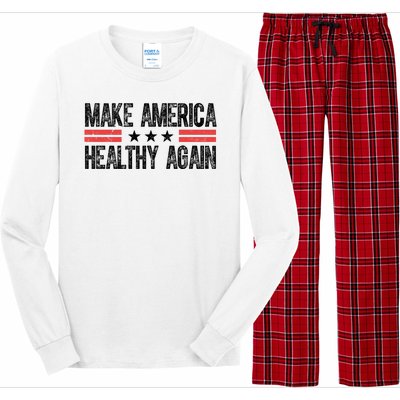 Make America Healthy Again Pro Trump Vintage Election Long Sleeve Pajama Set