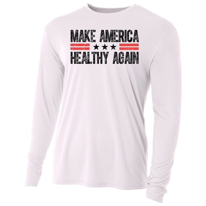 Make America Healthy Again Pro Trump Vintage Election Cooling Performance Long Sleeve Crew