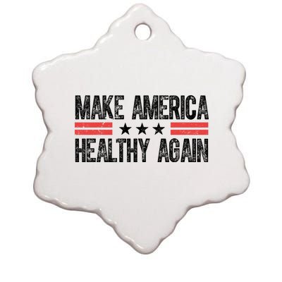 Make America Healthy Again Pro Trump Vintage Election Ceramic Star Ornament