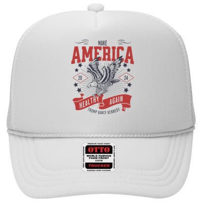 Make America Healthy Again Maga High Crown Mesh Back Trucker Hat