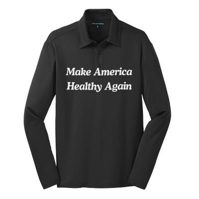 Make America Healthy Again Silk Touch Performance Long Sleeve Polo