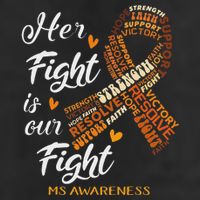 Ms Awareness Her Fight Is Our Fight 7 Panel Mesh Trucker Snapback Hat