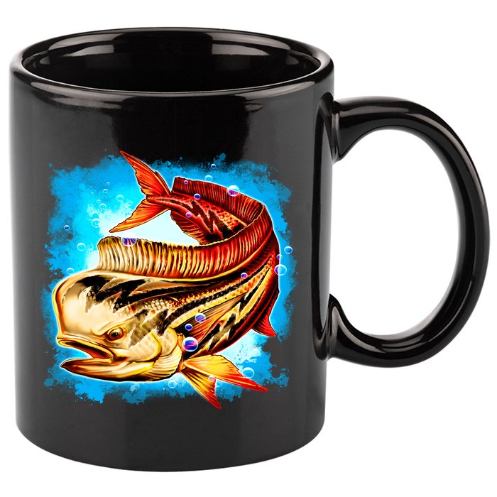 Mahi Hot Rod Fish 11oz C Handle Ceramic Mug