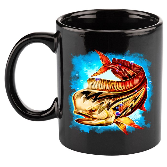 Mahi Hot Rod Fish 11oz C Handle Ceramic Mug