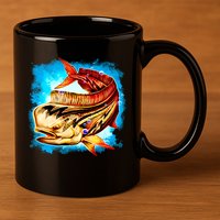 Mahi Hot Rod Fish 11oz C Handle Ceramic Mug