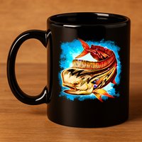Mahi Hot Rod Fish 11oz C Handle Ceramic Mug