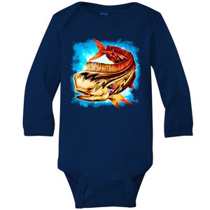 Mahi Hot Rod Fish Baby Long Sleeve Bodysuit