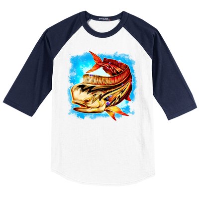 Mahi Hot Rod Fish Baseball Sleeve Shirt