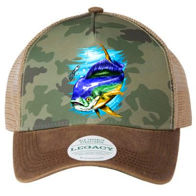 Mahi Mahi Fish Legacy Tie Dye Trucker Hat