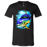 Mahi Mahi Fish V-Neck T-Shirt