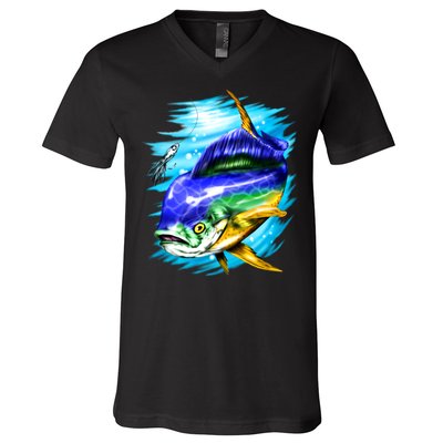 Mahi Mahi Fish V-Neck T-Shirt