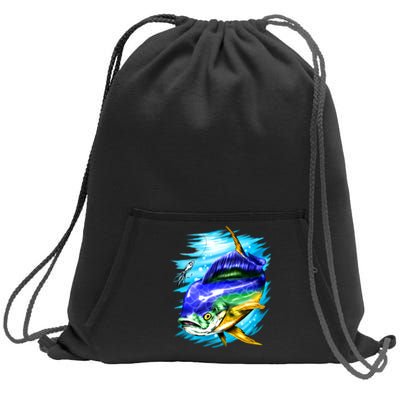 Mahi Mahi Fish Sweatshirt Cinch Pack Bag