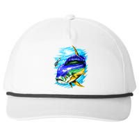 Mahi Mahi Fish Snapback Five-Panel Rope Hat