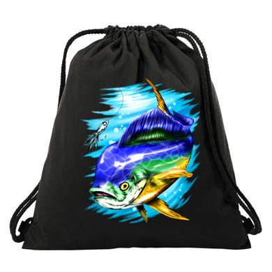 Mahi Mahi Fish Drawstring Bag