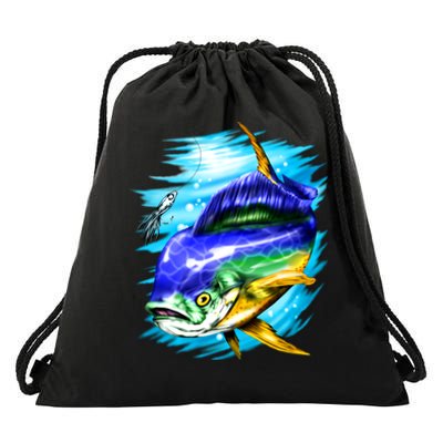 Mahi Mahi Fish Drawstring Bag