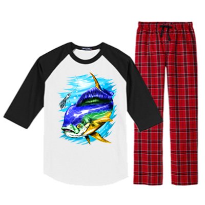 Mahi Mahi Fish Raglan Sleeve Pajama Set