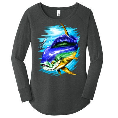 Mahi Mahi Fish Women's Perfect Tri Tunic Long Sleeve Shirt