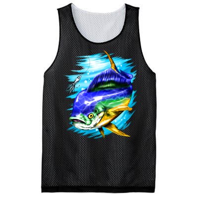 Mahi Mahi Fish Mesh Reversible Basketball Jersey Tank