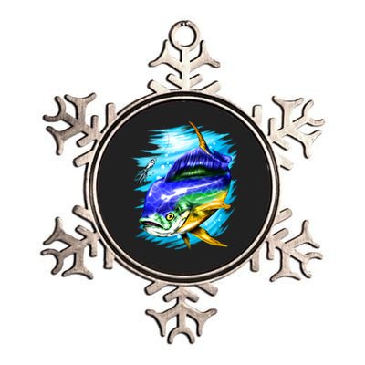 Mahi Mahi Fish Metallic Star Ornament