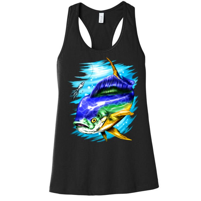 Mahi Mahi Fish Women's Racerback Tank