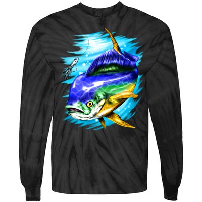 Mahi Mahi Fish Tie-Dye Long Sleeve Shirt