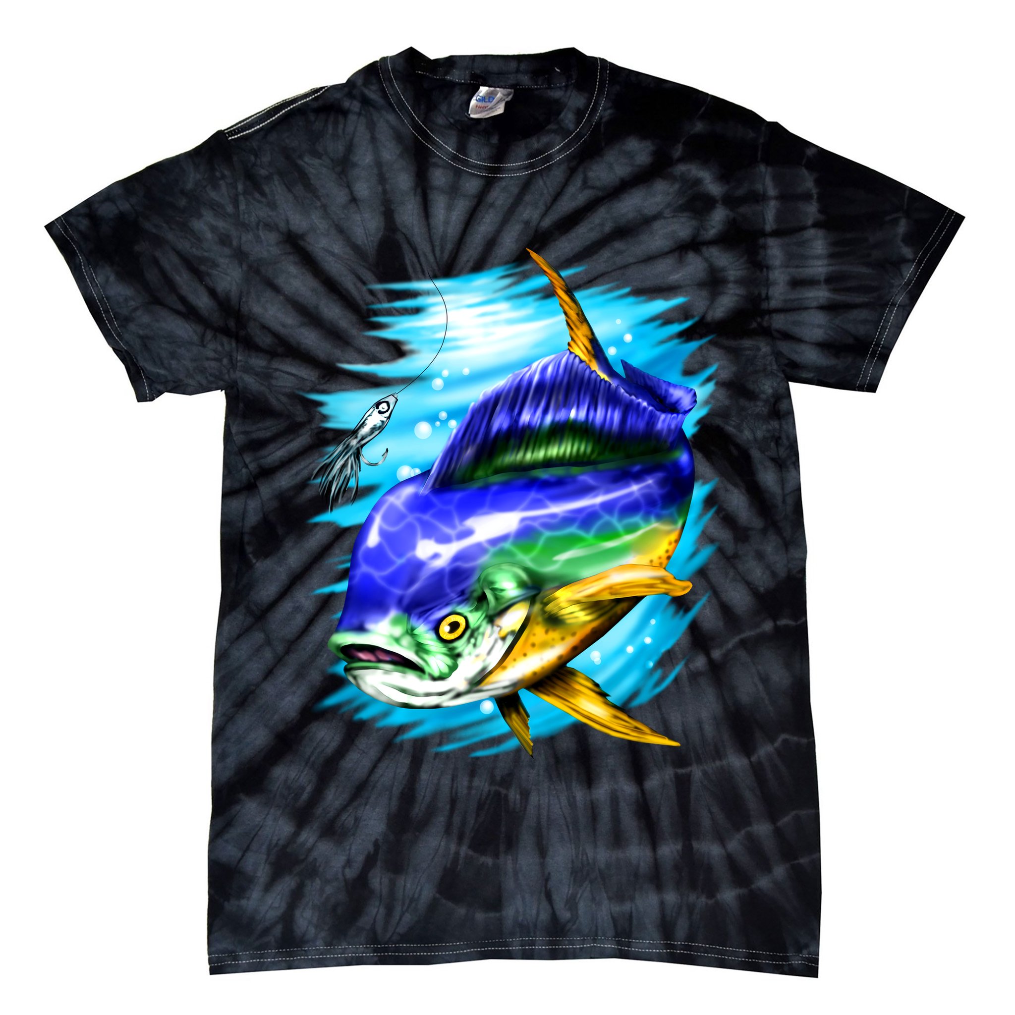 Mahi Mahi Fish Tie-Dye T-Shirt
