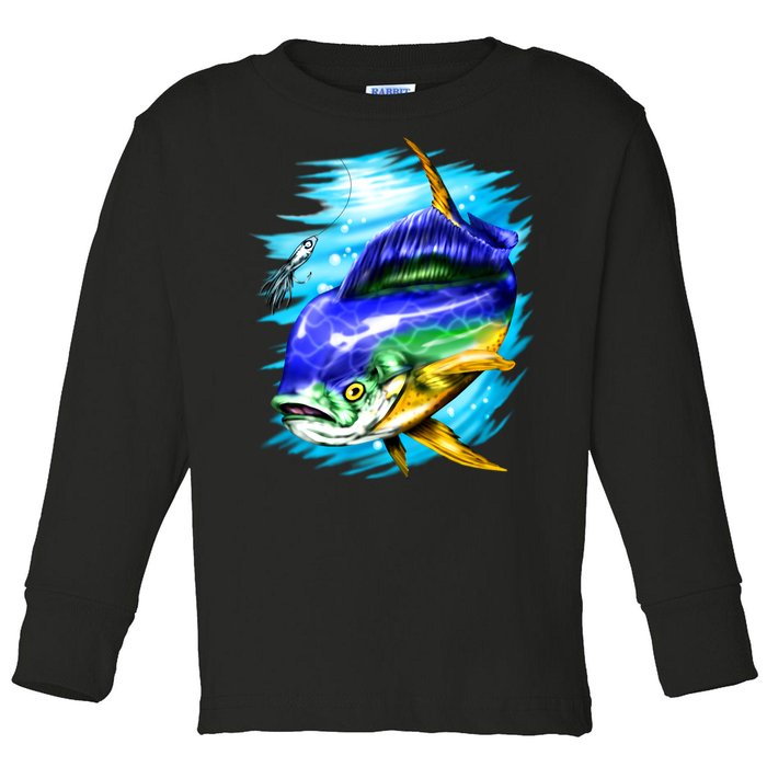 Mahi Mahi Fish Toddler Long Sleeve Shirt