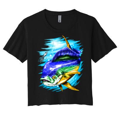 Mahi Mahi Fish Women's Crop Top Tee