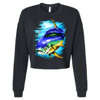 Mahi Mahi Fish Cropped Pullover Crew