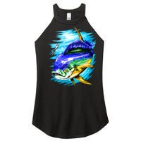 Mahi Mahi Fish Women's Perfect Tri Rocker Tank