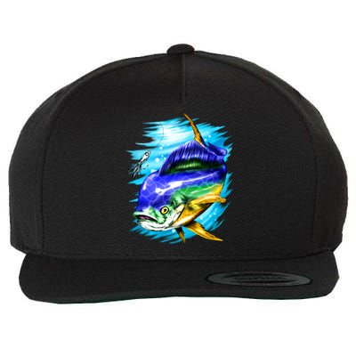 Mahi Mahi Fish Wool Snapback Cap