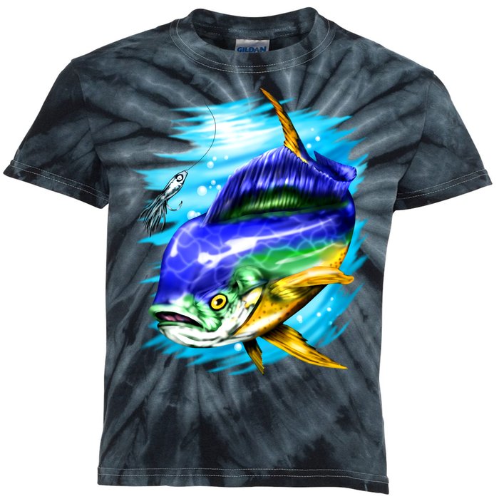 Mahi Mahi Fish Kids Tie-Dye T-Shirt