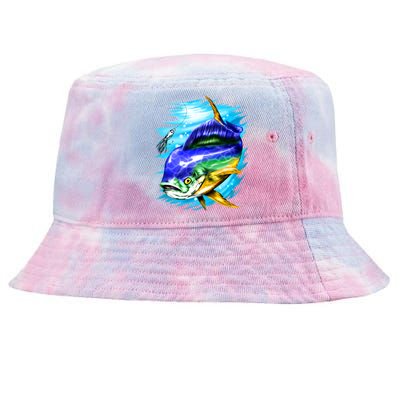 Mahi Mahi Fish Tie-Dyed Bucket Hat