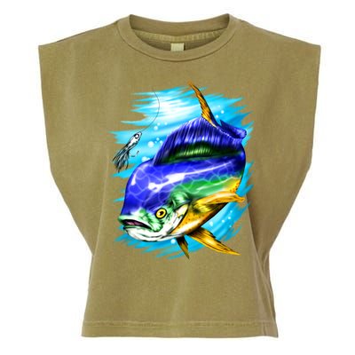 Mahi Mahi Fish Garment-Dyed Women's Muscle Tee