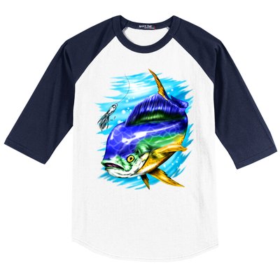 Mahi Mahi Fish Baseball Sleeve Shirt