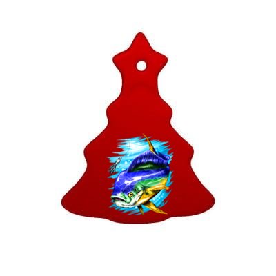 Mahi Mahi Fish Ceramic Tree Ornament