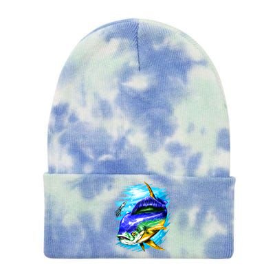 Mahi Mahi Fish Tie Dye 12in Knit Beanie