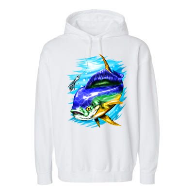 Mahi Mahi Fish Garment-Dyed Fleece Hoodie