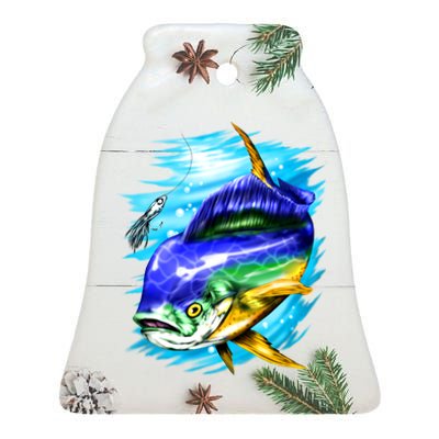 Mahi Mahi Fish Ceramic Bell Ornament