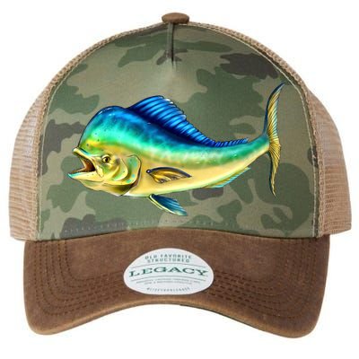 Mahi Mahi Side View Legacy Tie Dye Trucker Hat