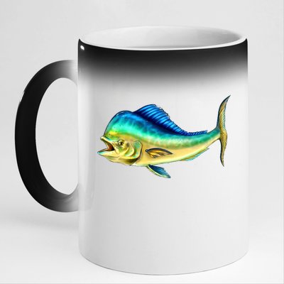 Mahi Mahi Side View 11oz Black Color Changing Mug