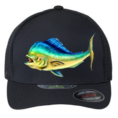 Mahi Mahi Side View Flexfit Unipanel Trucker Cap