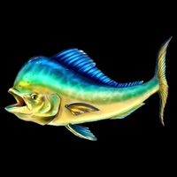 Mahi Mahi Side View Dry Zone Grid Polo