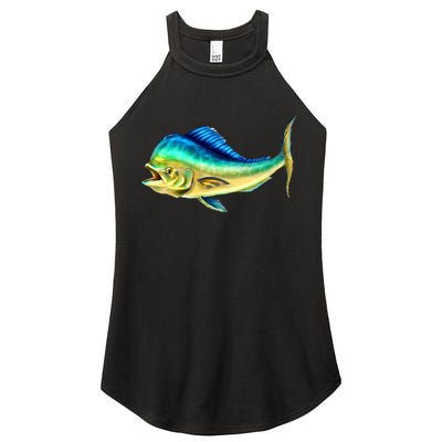 Mahi Mahi Side View Women's Perfect Tri Rocker Tank
