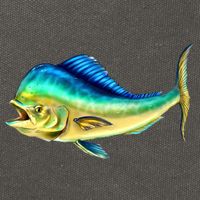 Mahi Mahi Side View Cotton Canvas Backpack