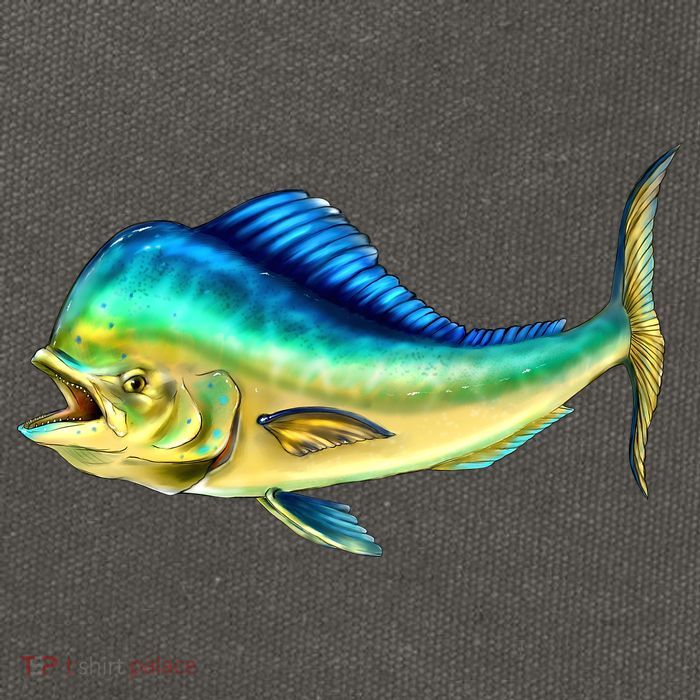 Mahi Mahi Side View Cotton Canvas Backpack
