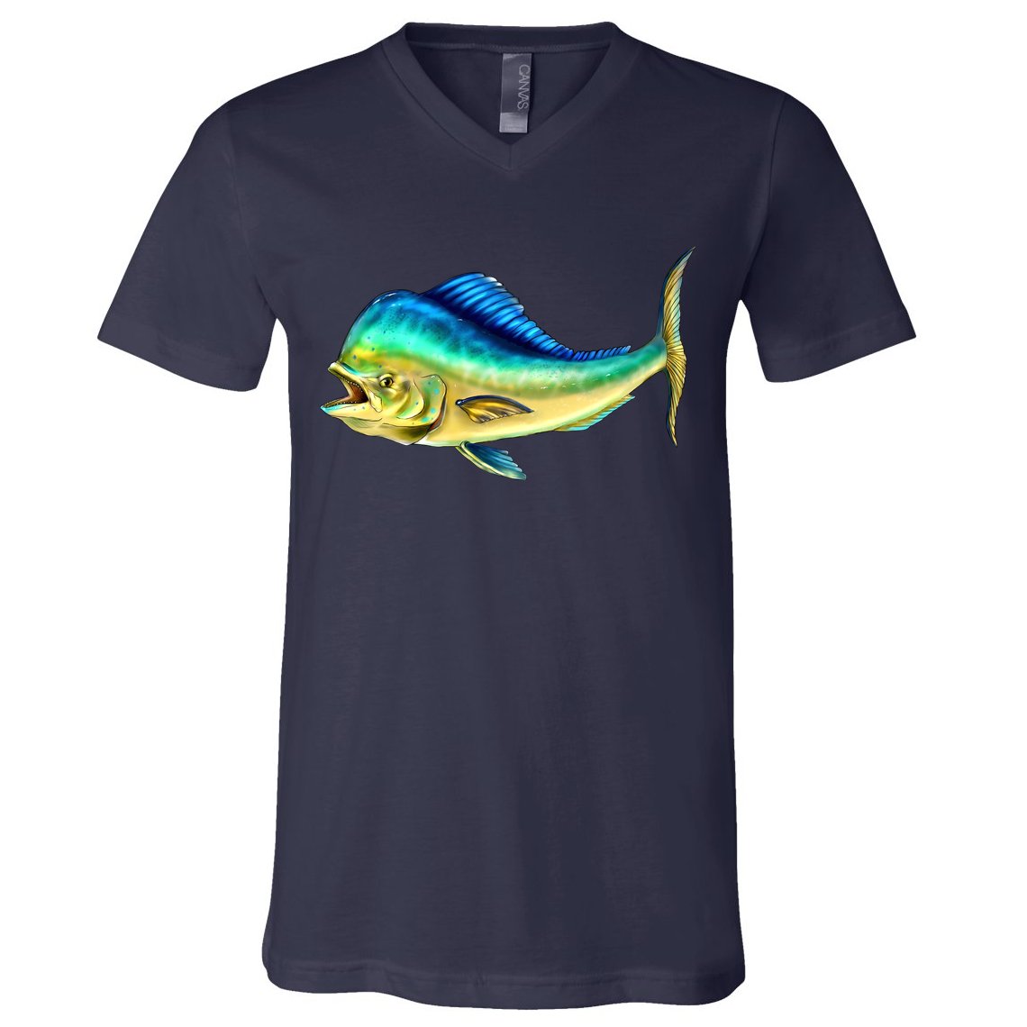 Mahi Mahi Side View V-Neck T-Shirt